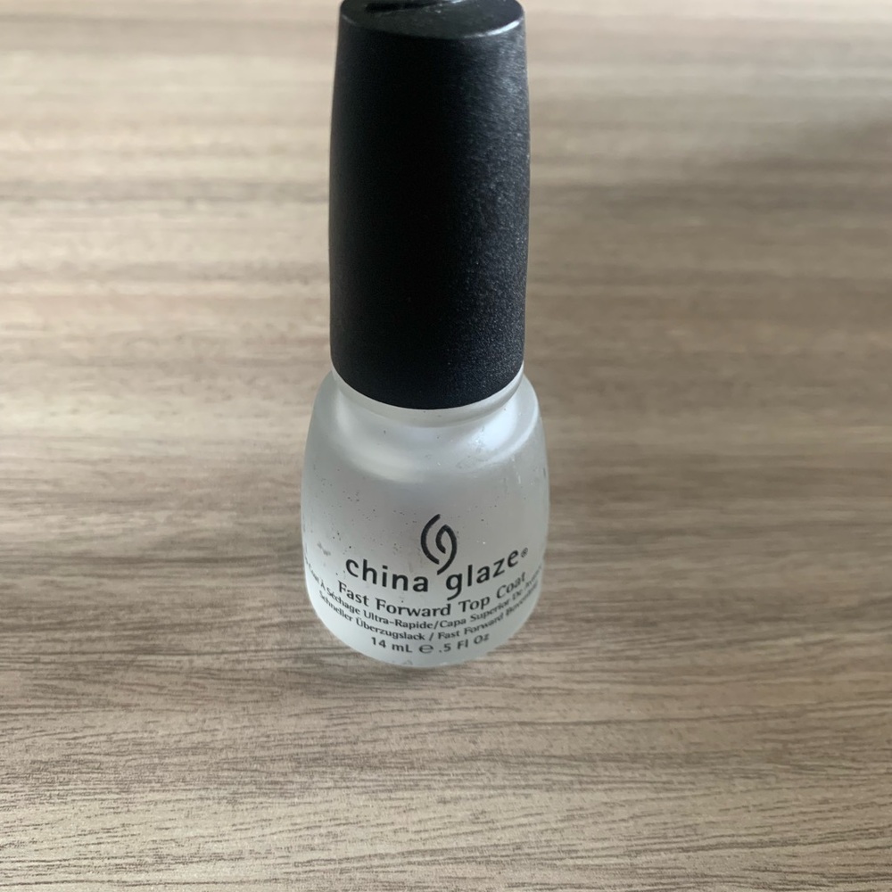 China Glaze Fast Forward Top Coat Clear Nail Polish 14mL e .5 Fl Oz #80328 NWT